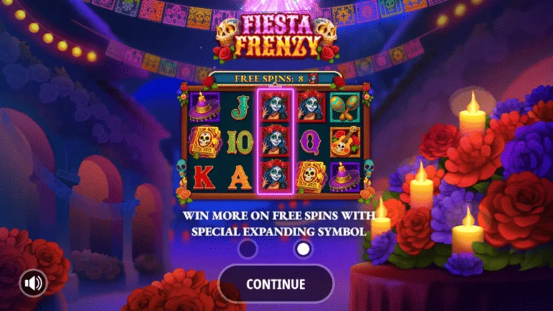 Fiesta Frenzy - menyja kryesore dhe cilësimet e bastit